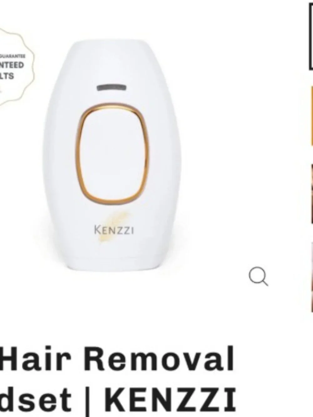 Kenzzi Hair Removal IPL Multi Lens Handset - Never Used